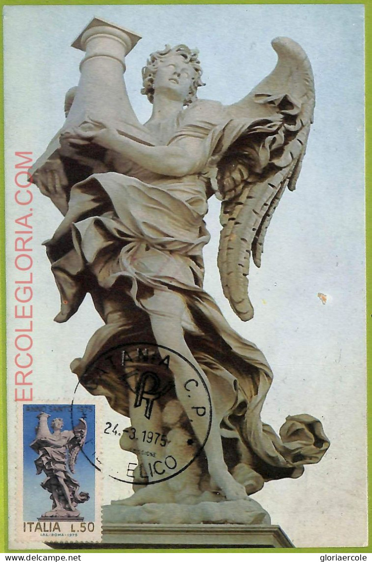 Ad3363 - ITALY - Postal History - MAXIMUM CARD - 1975 - Sculpture - Maximumkaarten