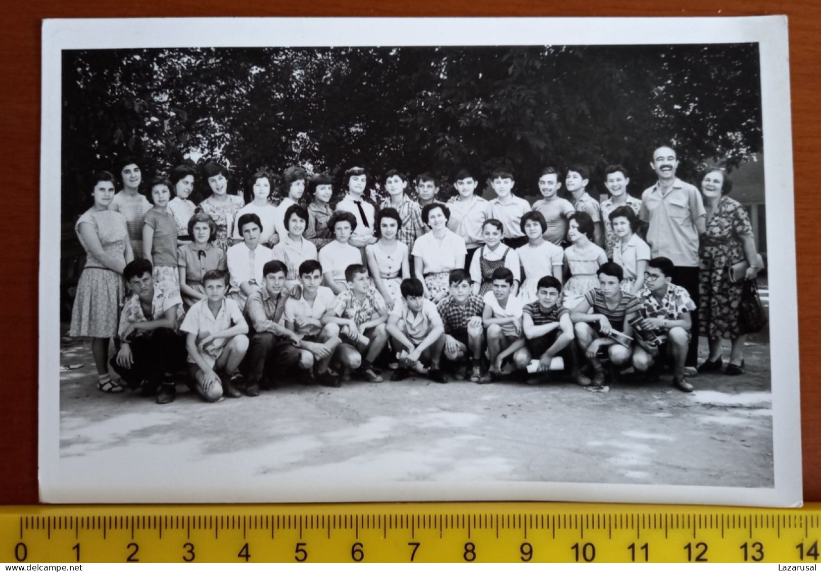 #14  Photo Noir Et Blanc Garçon Fille Photo D’école Photo De Groupe / Boy Girl School Photo Group Photo - Personas Anónimos