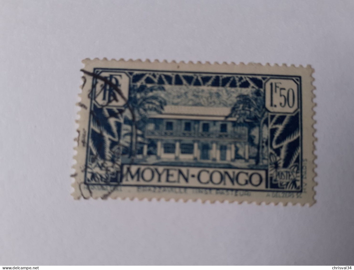 TIMBRE  CONGO    N  129     COTE  5,00  EUROS    OBLITERE - Usados