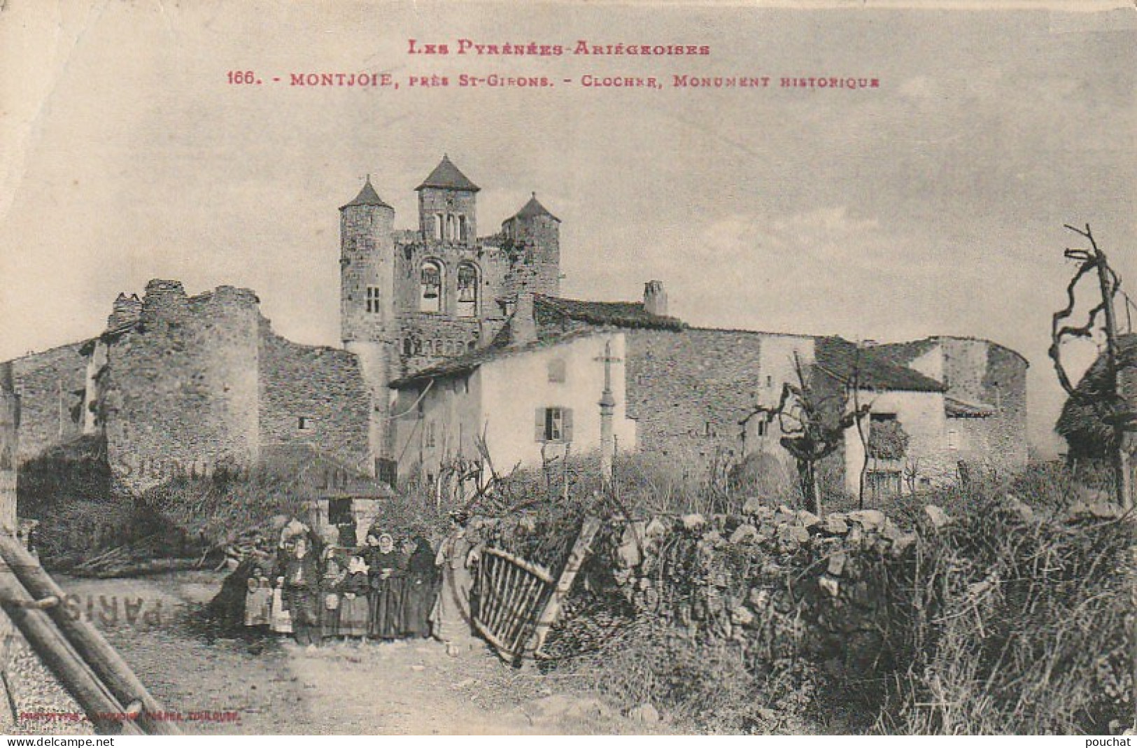 WA 20-(09) MONTJOIE , PRES SAINT GIRONS - CLOCHER - ANIMATION , VILLAGEOIS - 2 SCANS - Other & Unclassified