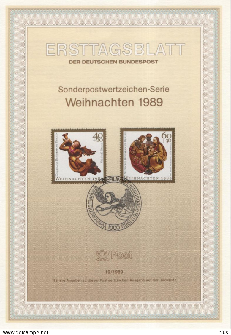 Germany Deutschland 1989-19 Weihnachtsmarken Weihnachten Weihnachts Weihnacht Christmas, Canceled In Berlin - 1991-2000
