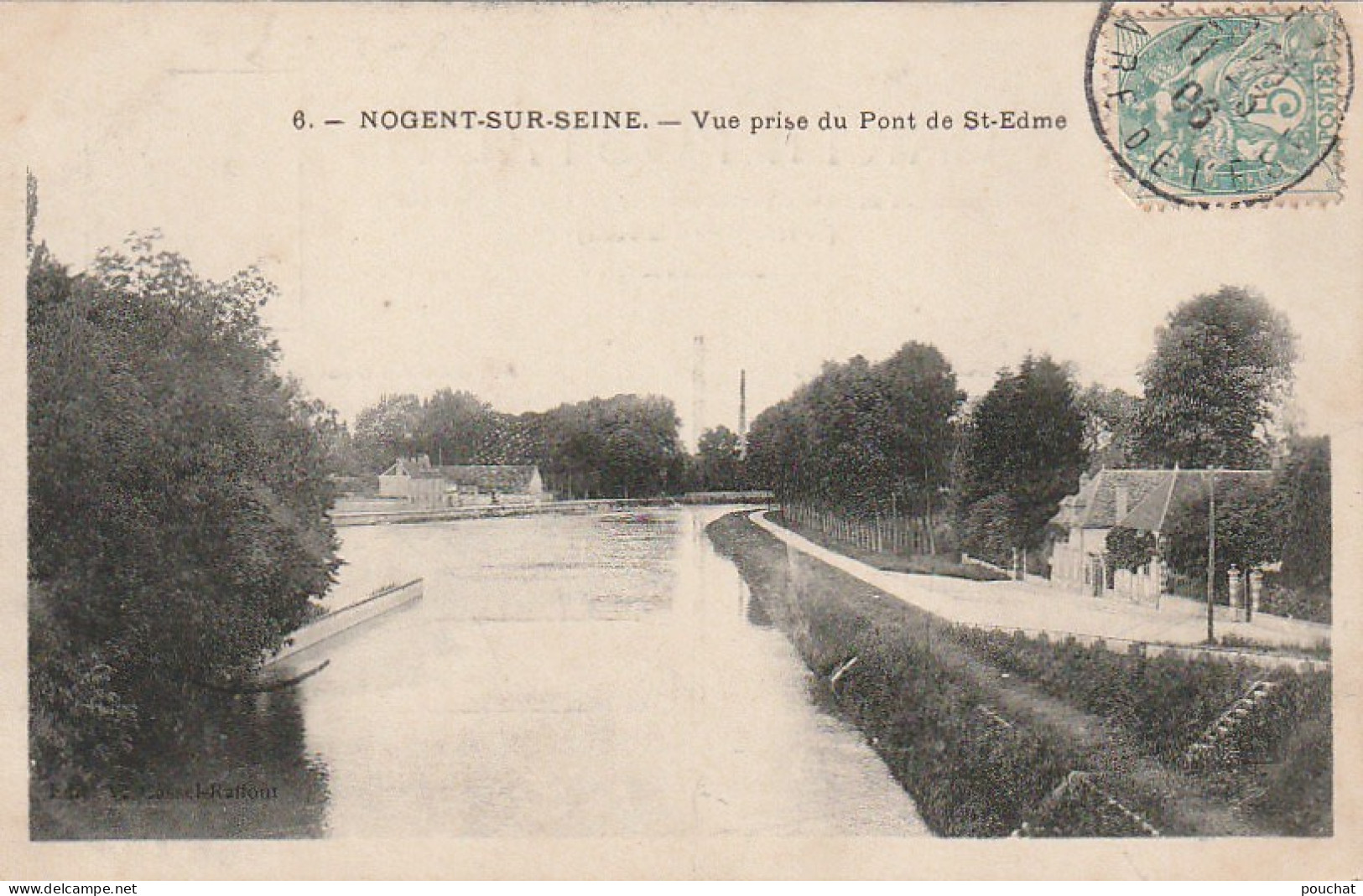 WA 21-(10) NOGENT SUR SEINE - VUE PRISE DU PONT DE SAINT EDME - 2 SCANS - Nogent-sur-Seine