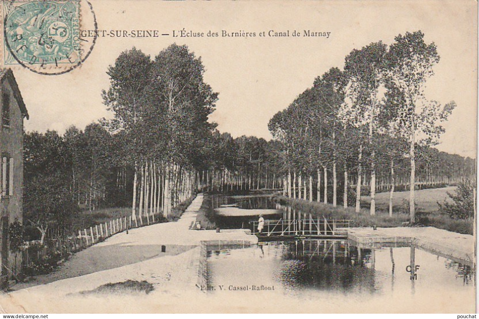 WA 21-(10) NOGENT SUR SEINE - L' ECLUSE DES BERNIERES ET CANAL DE MARNAY  - 2 SCANS - Nogent-sur-Seine