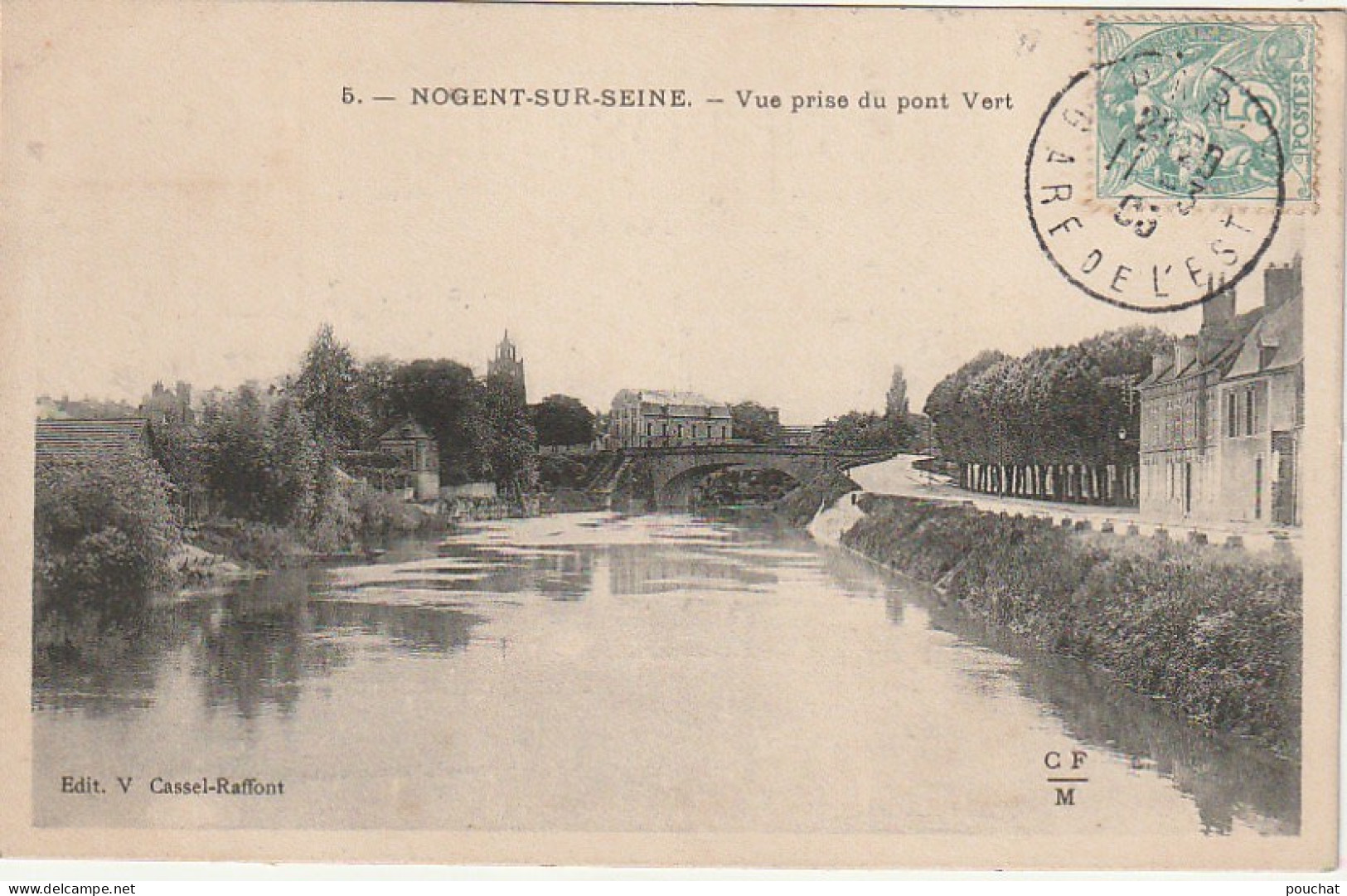 WA 21-(10) NOGENT SUR SEINE - VUE PRISE DU PONT VERT - 2 SCANS - Nogent-sur-Seine