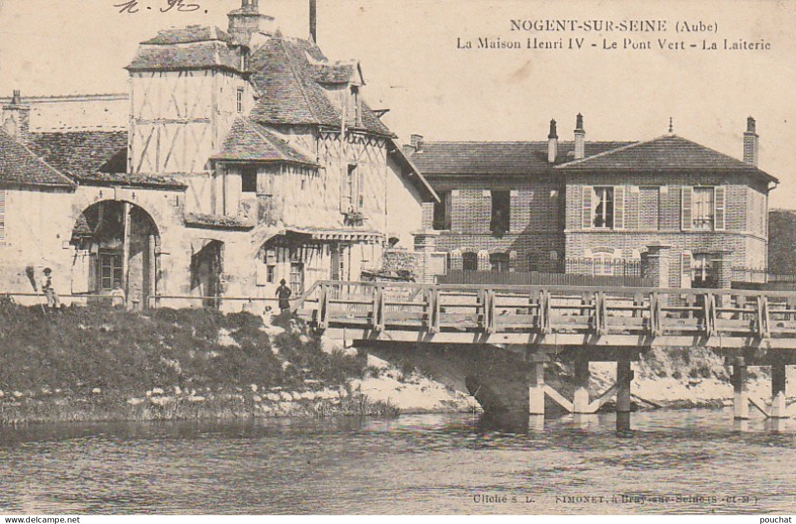 WA 21-(10) NOGENT SUR SEINE - LA MAISON HENRI IV - LE PONT VERT - LA LAITERIE  - 2 SCANS - Nogent-sur-Seine