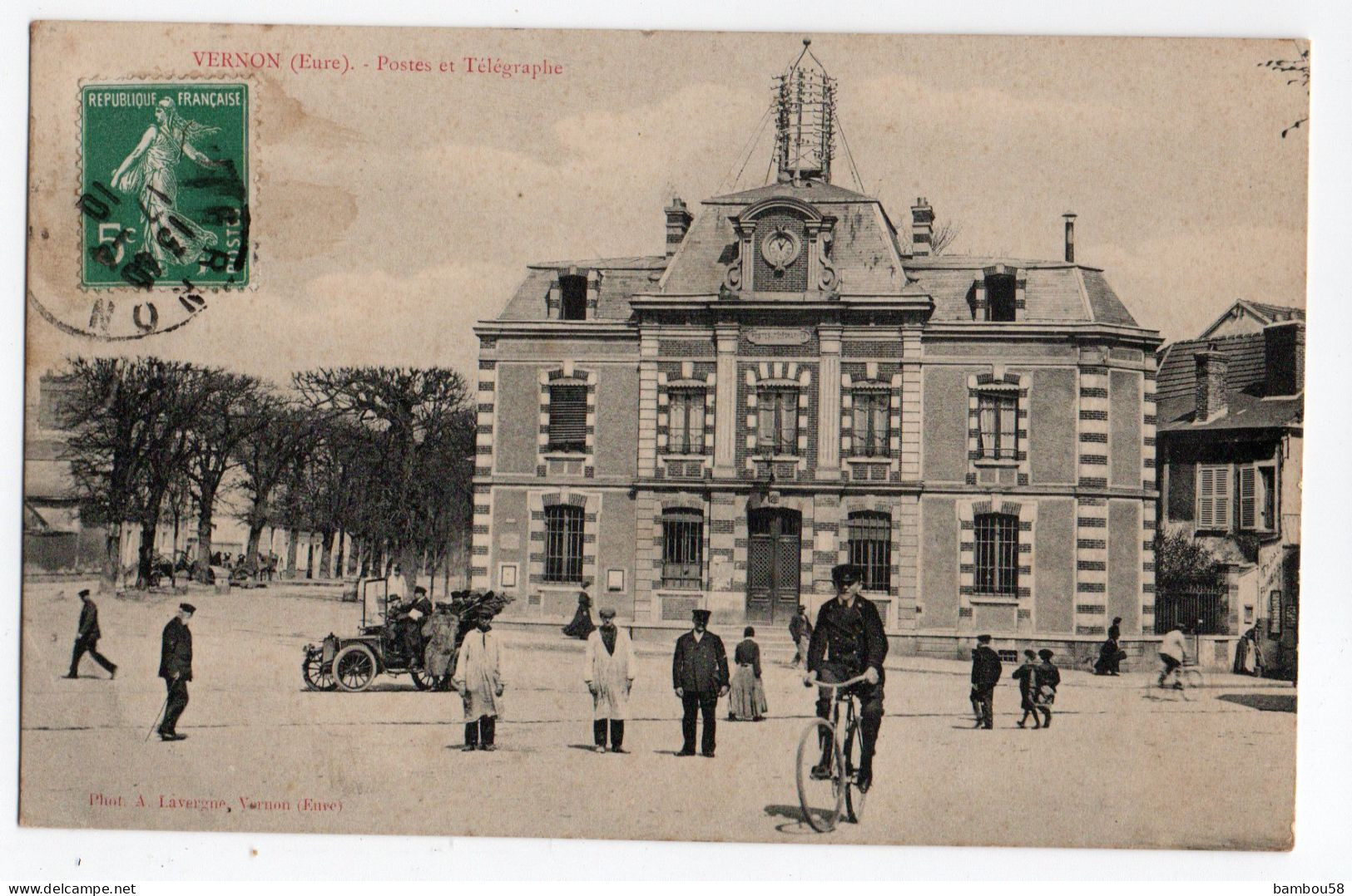 VERNON * EURE * POSTES * TELEGRAPHE * FACTEUR * AUTOMOBILE * BICYCLETTE * Phot. Lavergne - Vernon