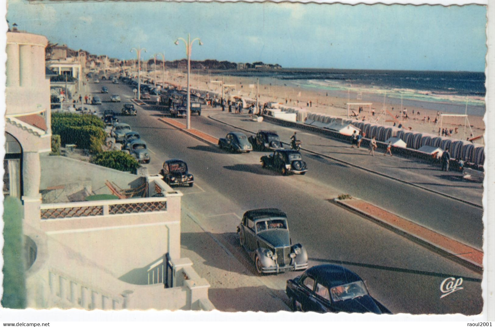 Autos Voitures Automobiles Cars - PORNICHET - Simca Aronde - Cabriolet Jaguar MK V - Citroën Traction - Renault 4CV Etc - Passenger Cars