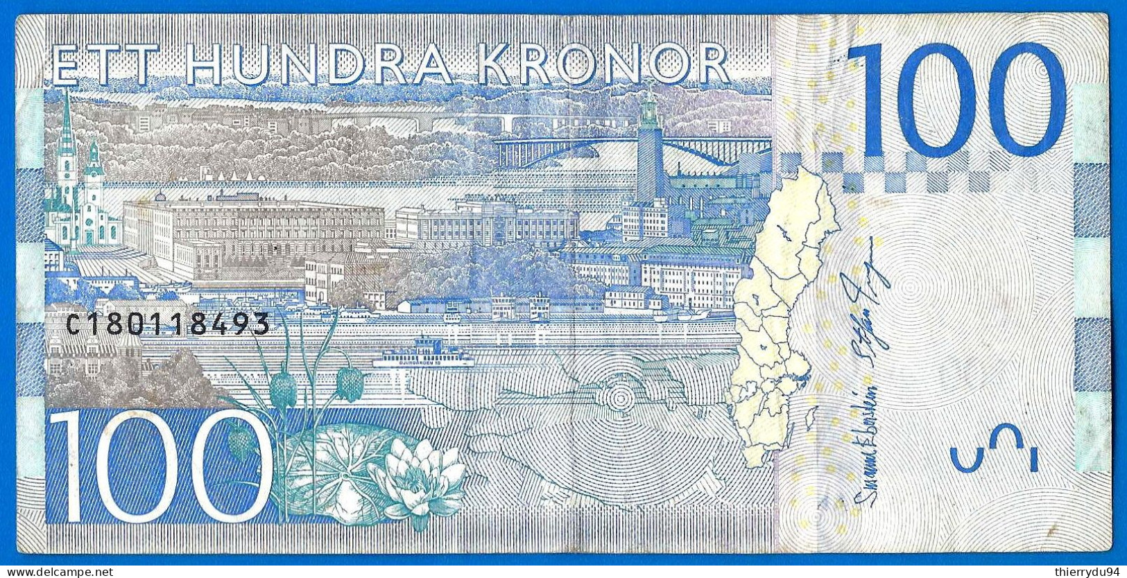 Suede 100 Couronnes 2016 Que Prix + Port Greta Garbo Kronor Sweden Sveriges - Sweden