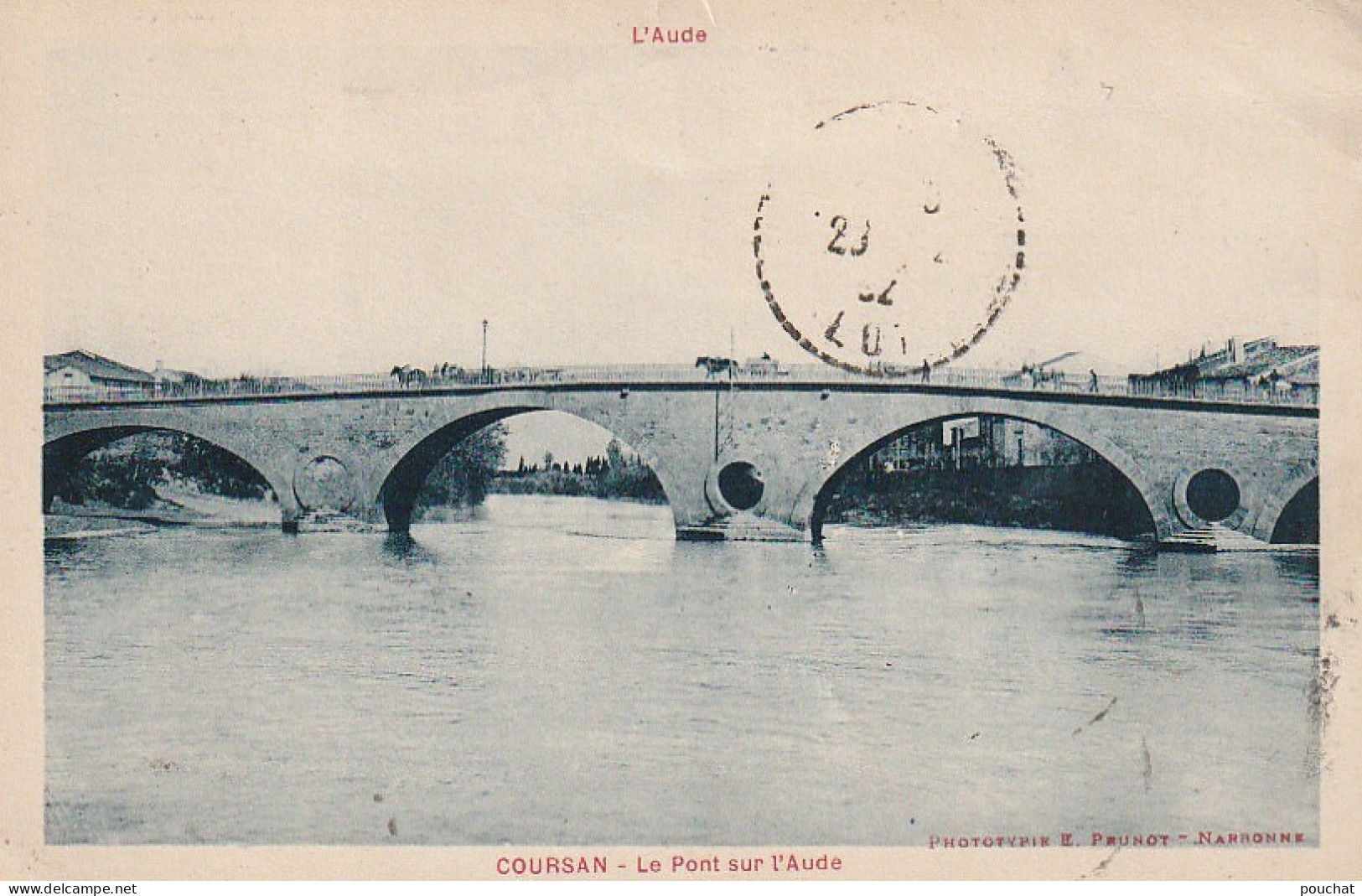 WA 22-(11) COURSAN - LE PONT SUR L' AUDE - PHOT. PRUNOT , NARBONNE - 2 SCANS - Autres & Non Classés