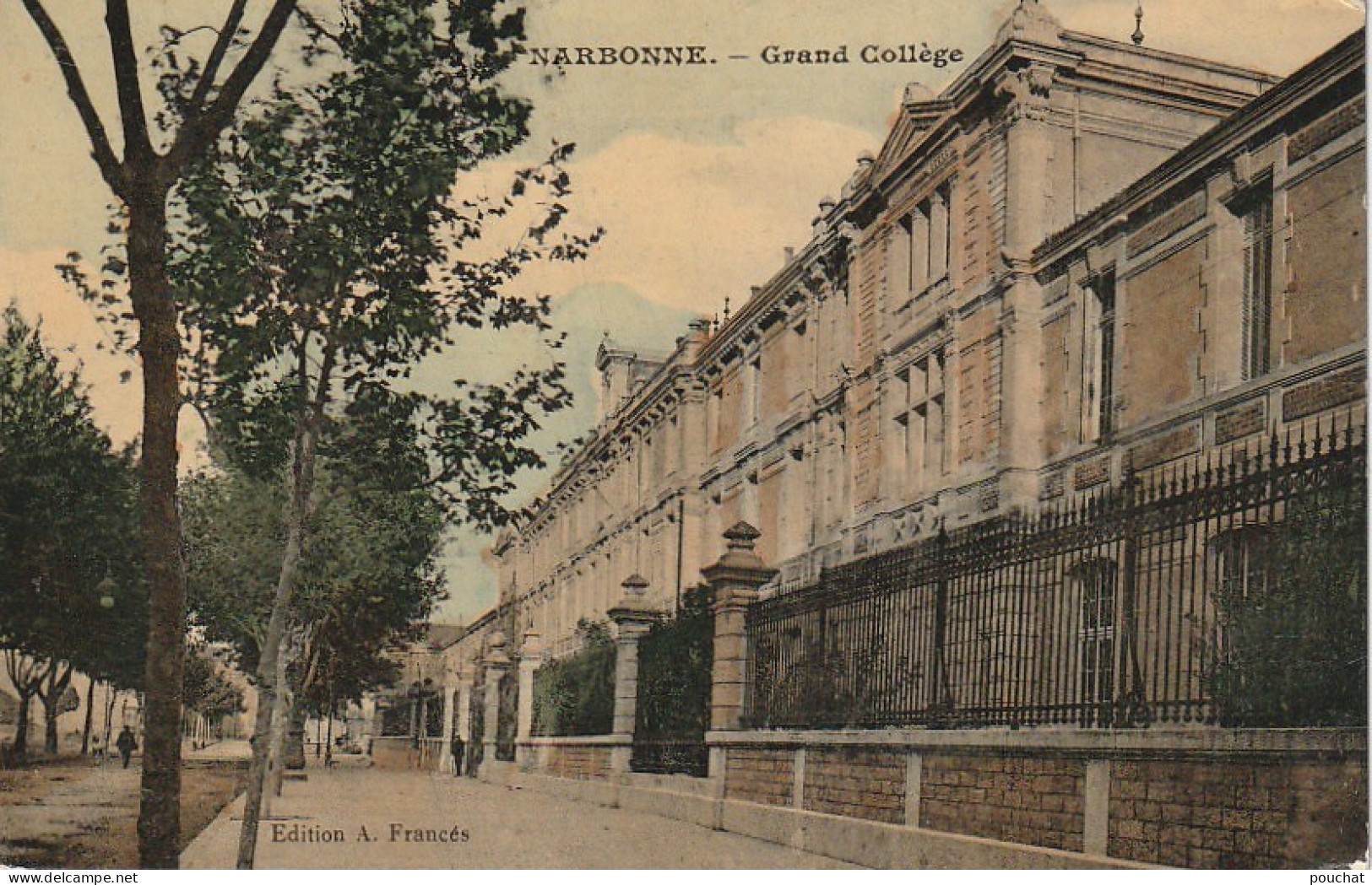WA 22-(11) NARBONNE - GRAND COLLEGE - CARTE COLORISEE  - 2 SCANS - Narbonne
