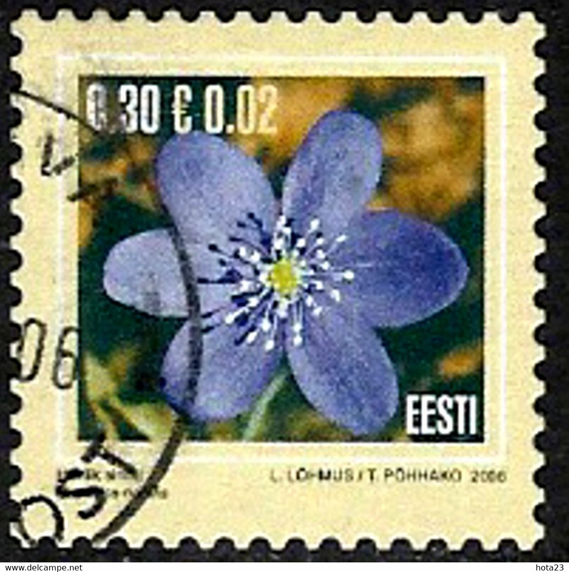 (!) ESTONIA 2006 Liverleaf Plant  Michel 558 Used Stamp  (o) ALB - 62 - 18- 2 - Estland