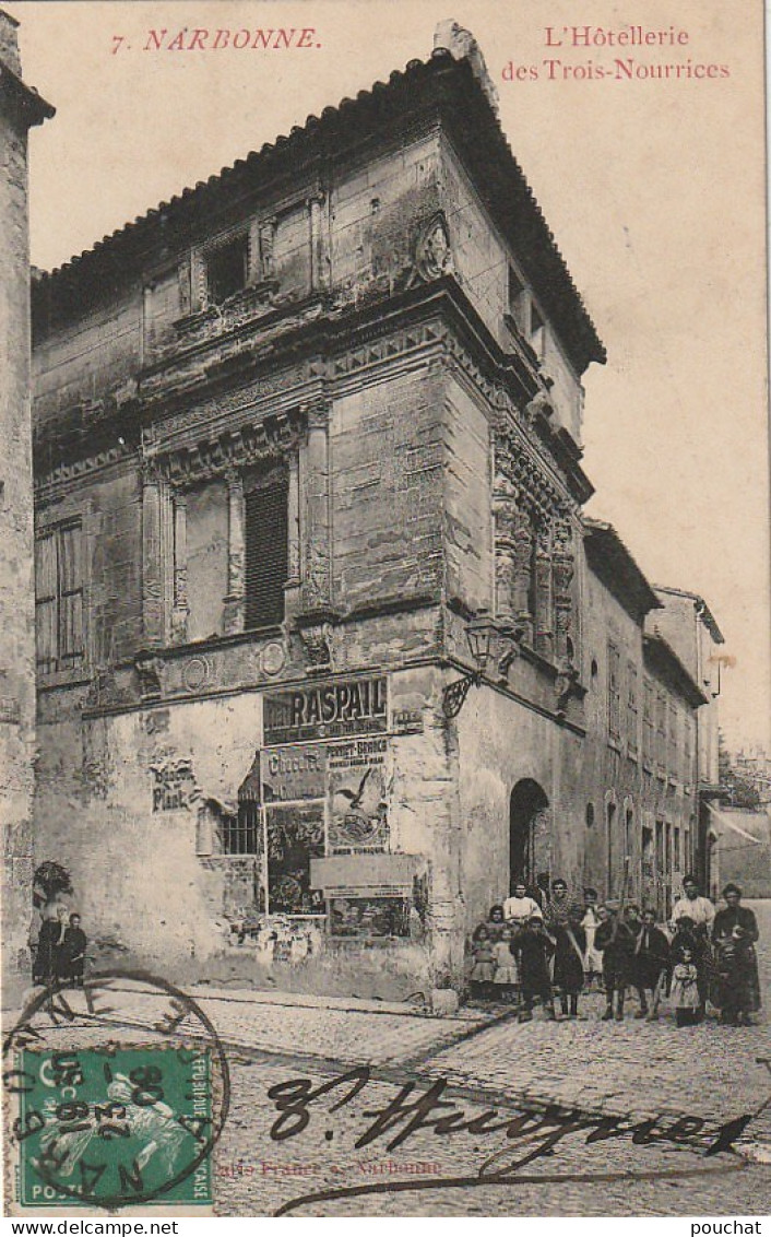 WA 23-(11) NARBONNE - L' HOTELLERIE DES TROIS NOURRICES - ANIMATION - ENFANTS - AFFICHAGE PUBLICITAIRE - 2 SCANS - Narbonne