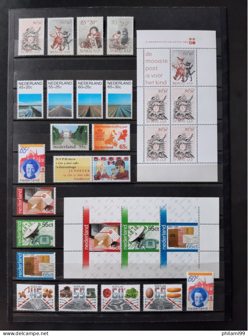 NEDERLAND MNH** 1983 1982 1981 1980 / 3 SCANS - Collections