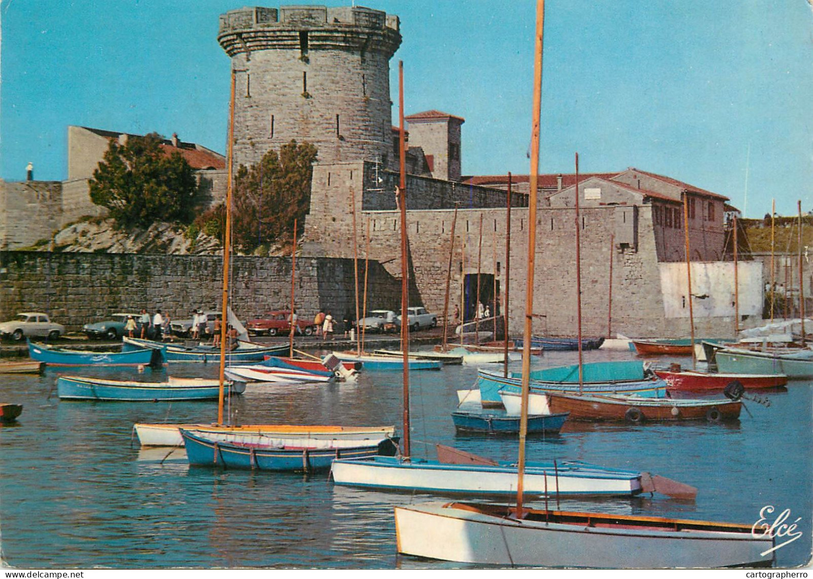 Navigation Sailing Vessels & Boats Themed Postcard Socoa Harbour And Fort - Segelboote