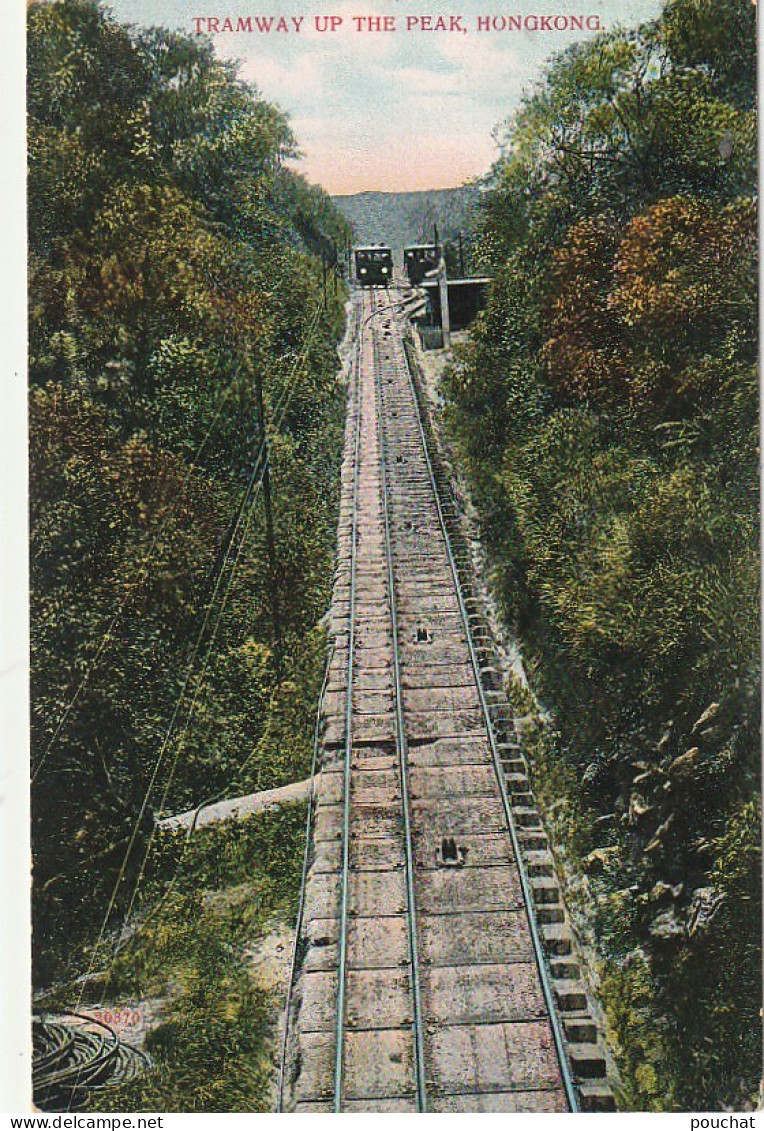 XU 3-( HONGKONG ) TRAMWAY UP THE PEAK , HONGKONG - 2 SCANS - Chine (Hong Kong)