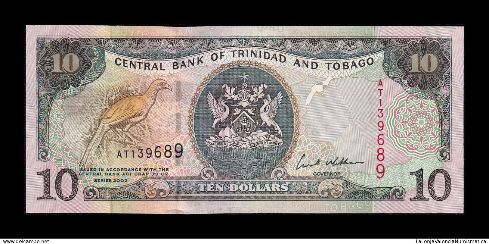 Trinidad & Tobago 10 Dollars 2002 Pick 43 Sc Unc - Trinidad Y Tobago