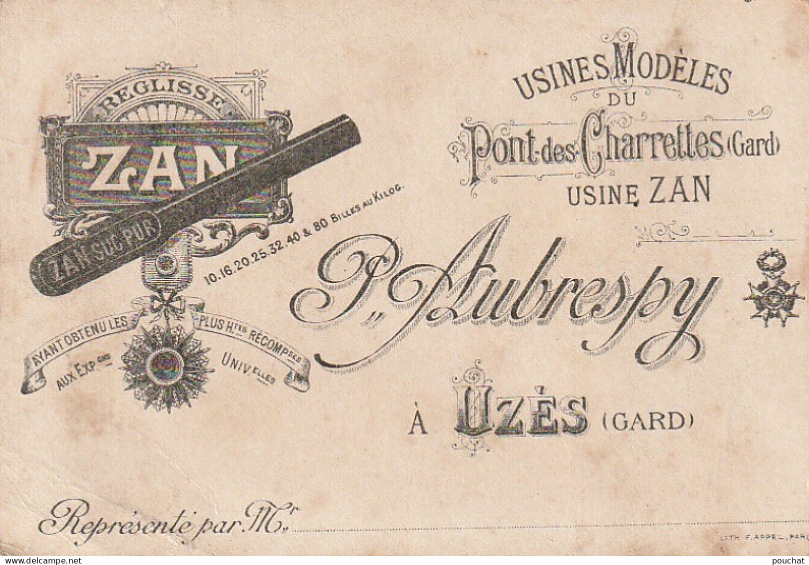 XU 4-(30) " MORBLEU  C' EST SI BON MON CAPITAINE " - LITH. APPEL , PARIS - PUBLICITE ZAN , P. AUBRESPY , UZES - Other & Unclassified