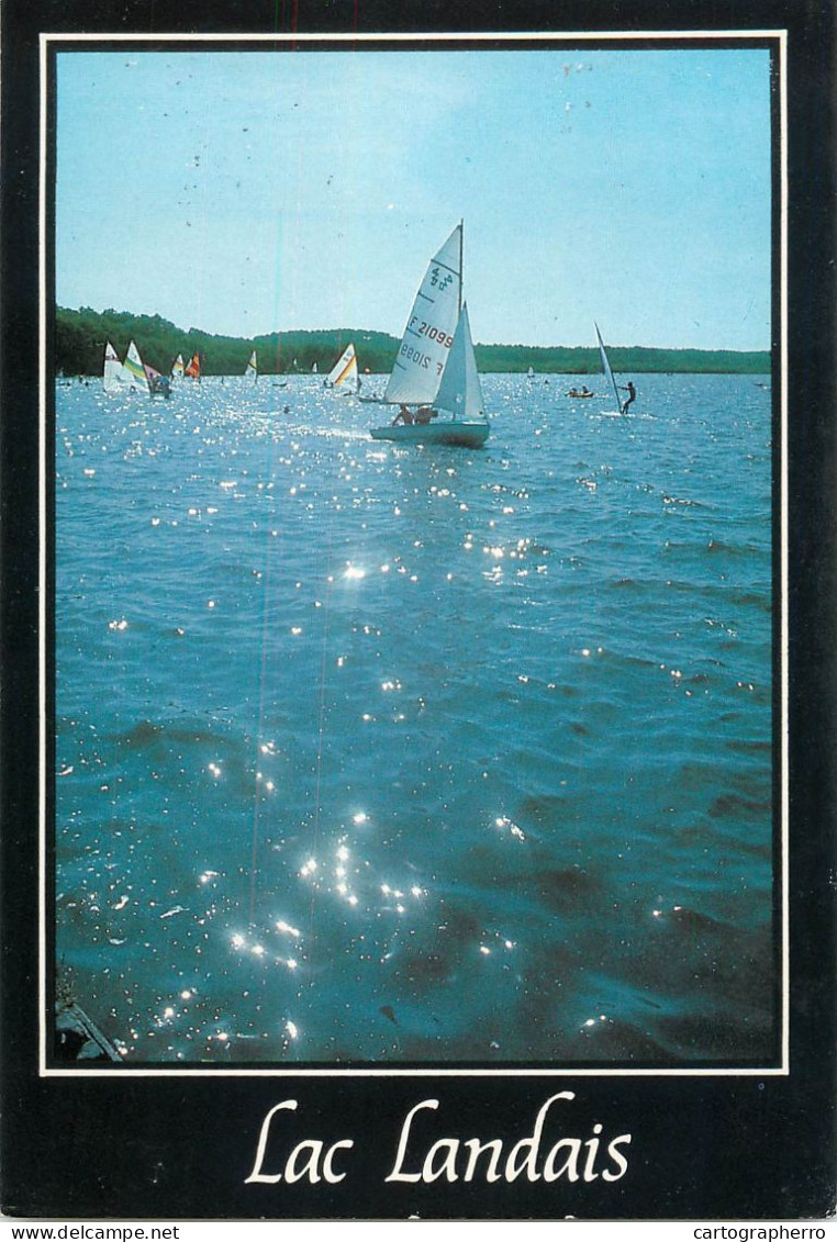 Navigation Sailing Vessels & Boats Themed Postcard Lac Landais - Segelboote