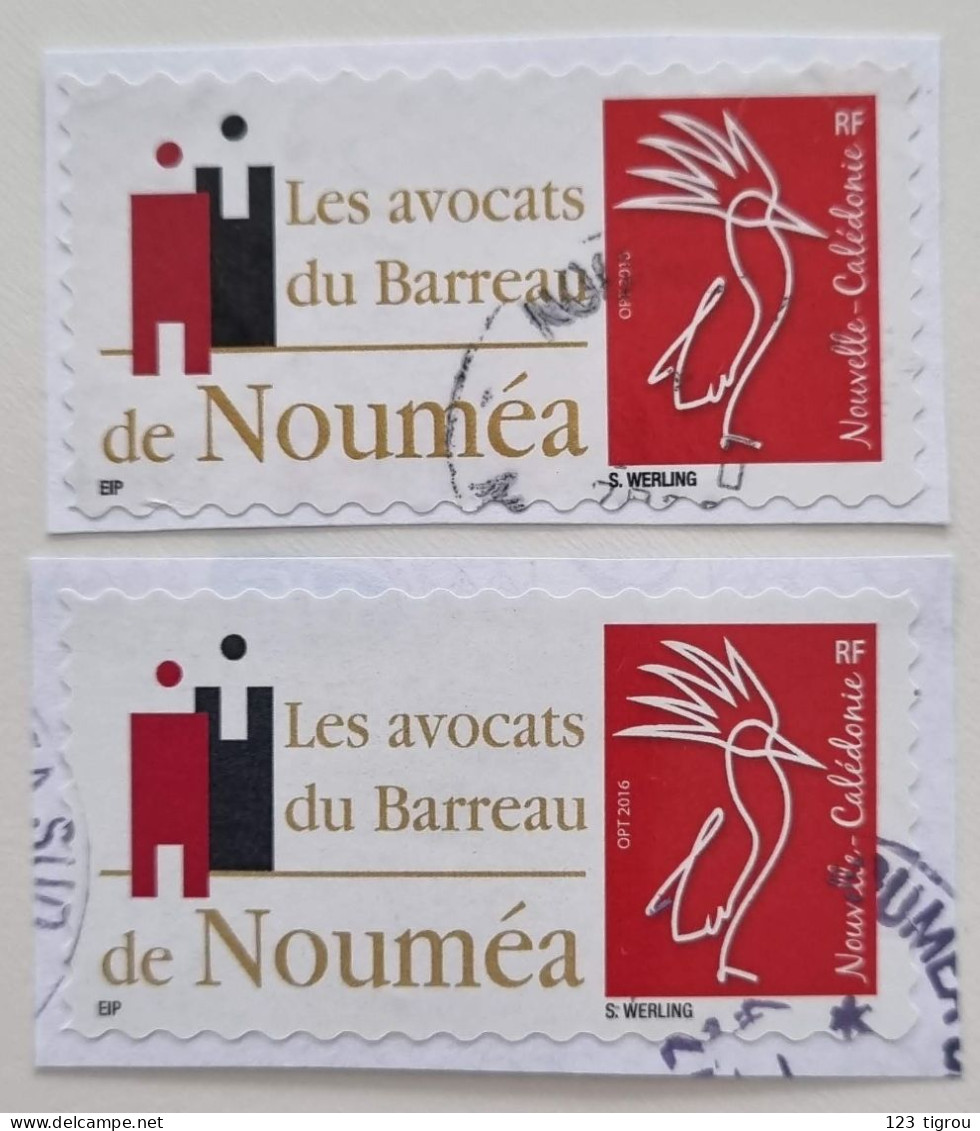 VARIETE CAGOU FLUO WERLING PERSONNALISE LOGO LES AVOCATS DU BARREAU DE NOUMEA - Oblitérés