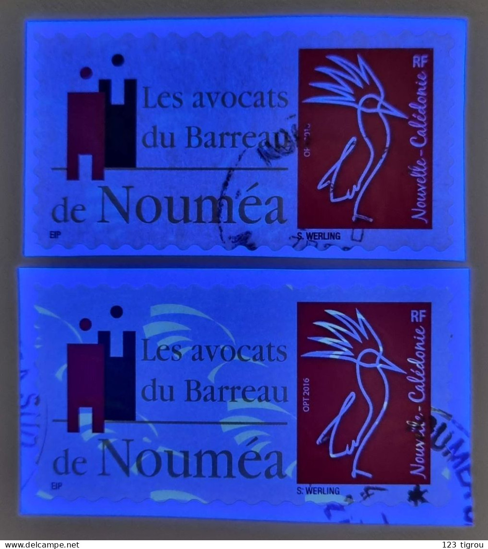 VARIETE CAGOU FLUO WERLING PERSONNALISE LOGO LES AVOCATS DU BARREAU DE NOUMEA - Used Stamps