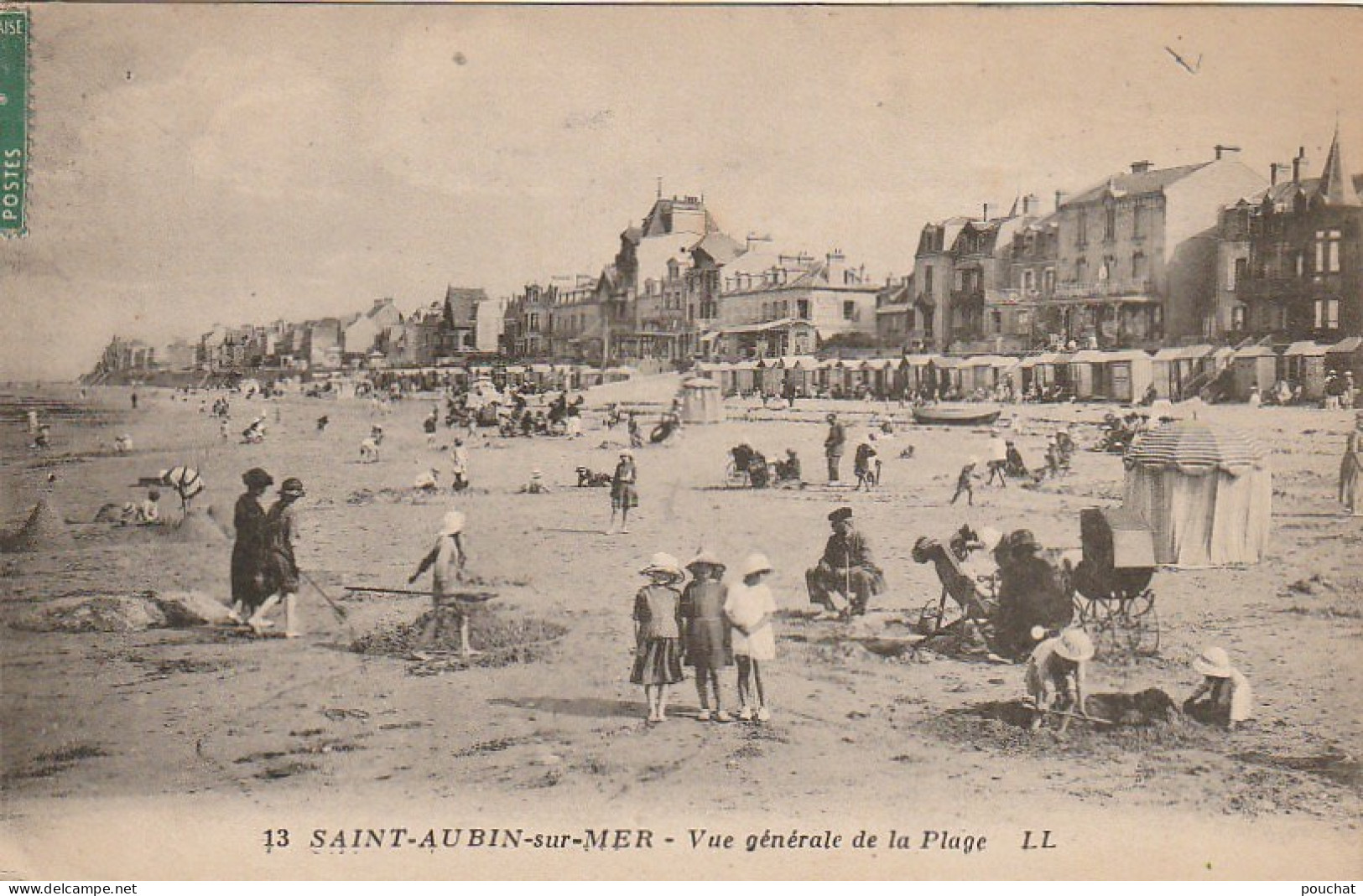 XU 7-(14) SAINT AUBIN SUR MER - VUE GENERALE DE LA PLAGE - ANIMATION - 2 SCANS - Saint Aubin