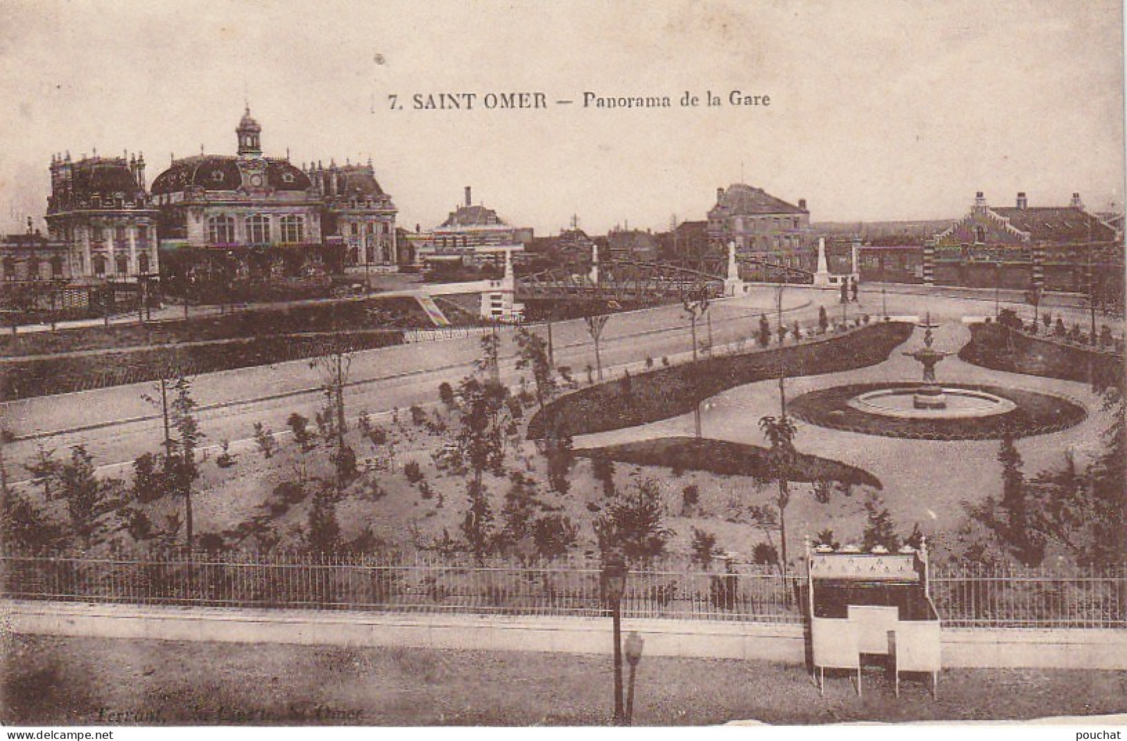 XU 7-(14) SAINT OMER - PANORAMA DE LA GARE - 2 SCANS - Other & Unclassified