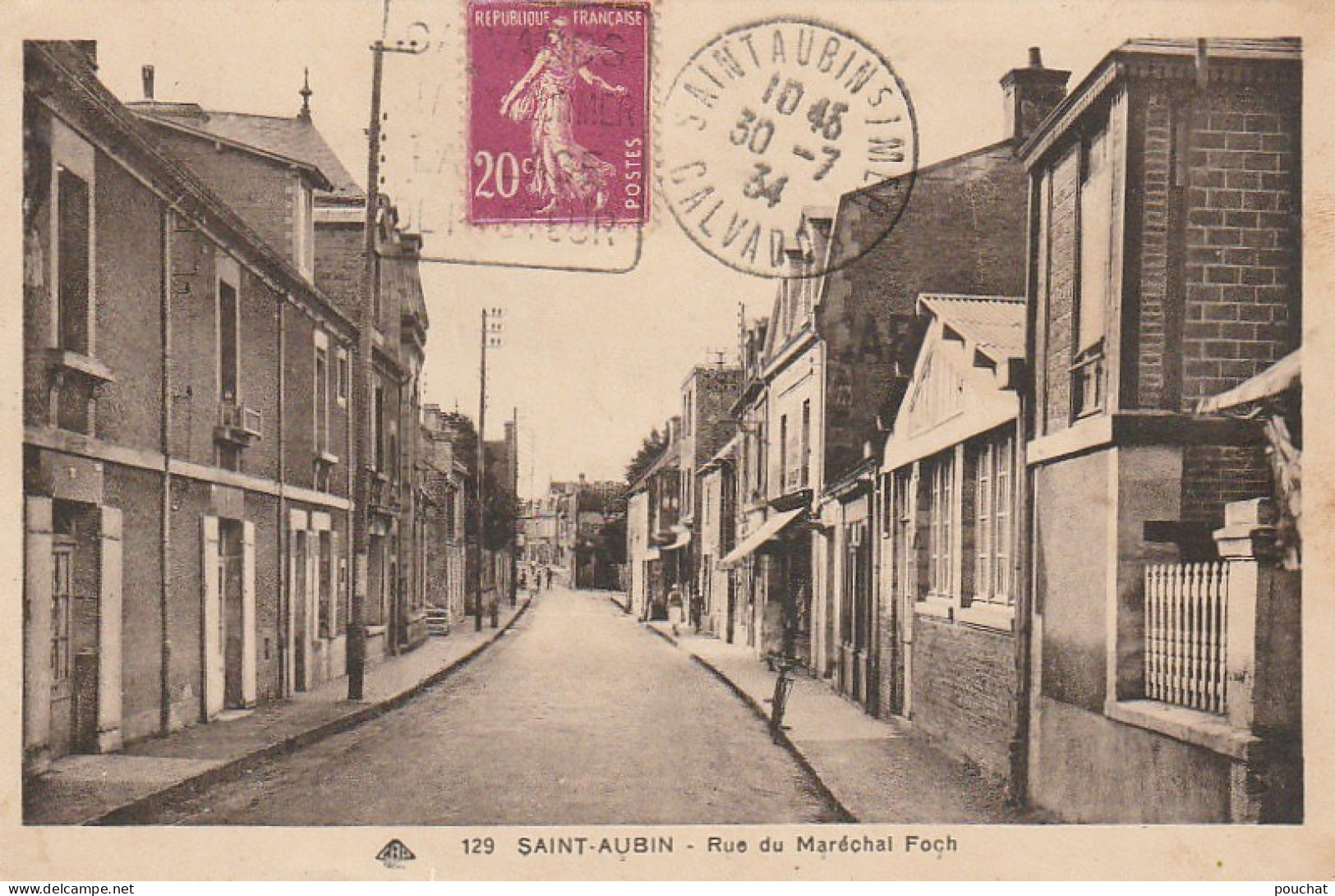 XU 8-(14) SAINT AUBIN - RUE DU MARECHAL FOCH - 2 SCANS - Saint Aubin