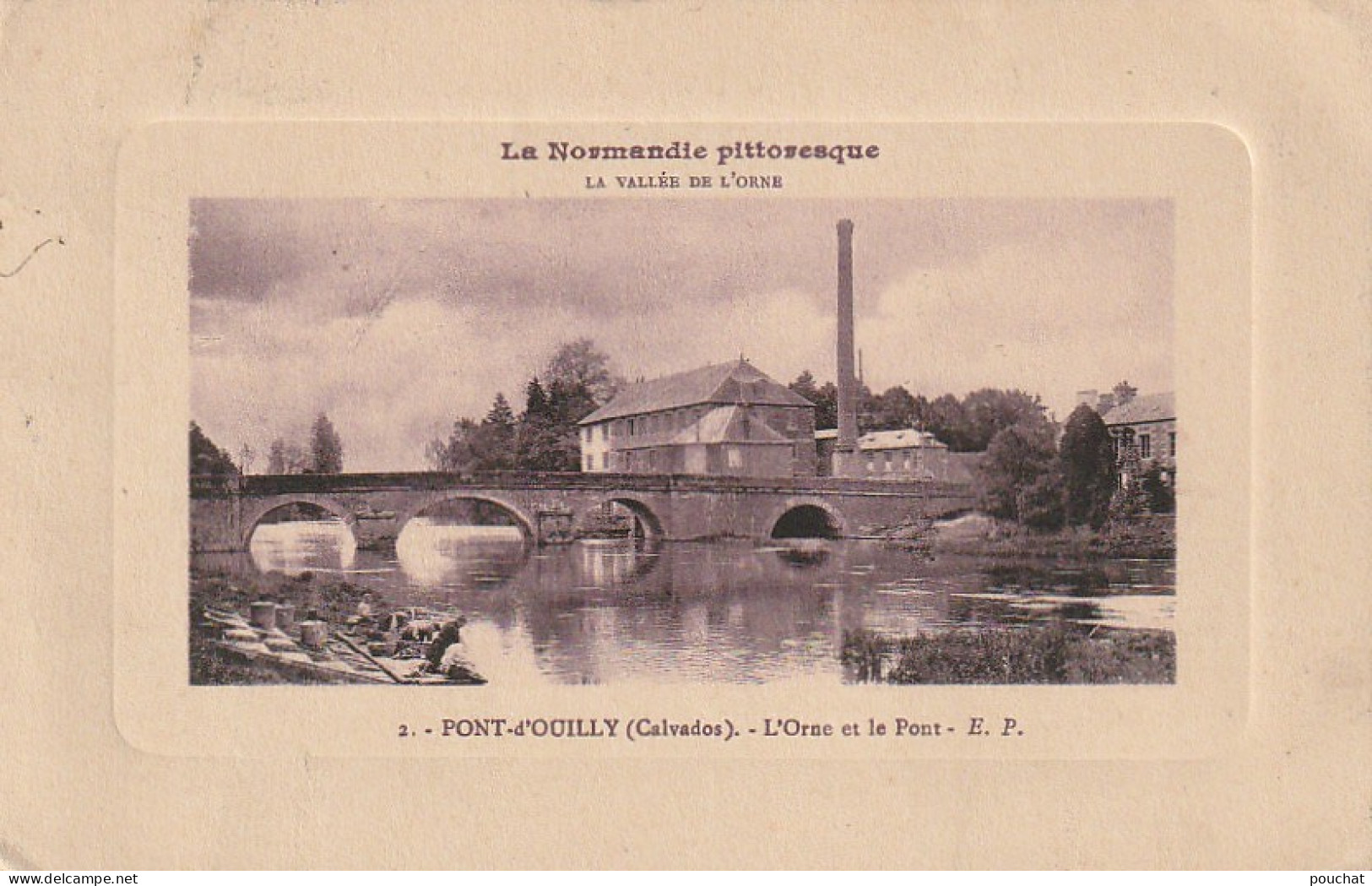 XU 8-(14) PONT D' OUILLY - L' ORNE ET LE PONT- LAVANDIERES - 2 SCANS - Pont D'Ouilly