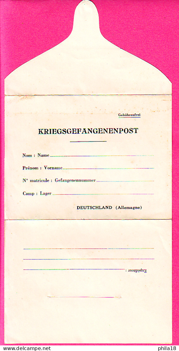 ENVEL Neuve KRIEGSGEFANGENENPOST I- Gebührenfrei - Prisonnier De Guerre - Cartas & Documentos