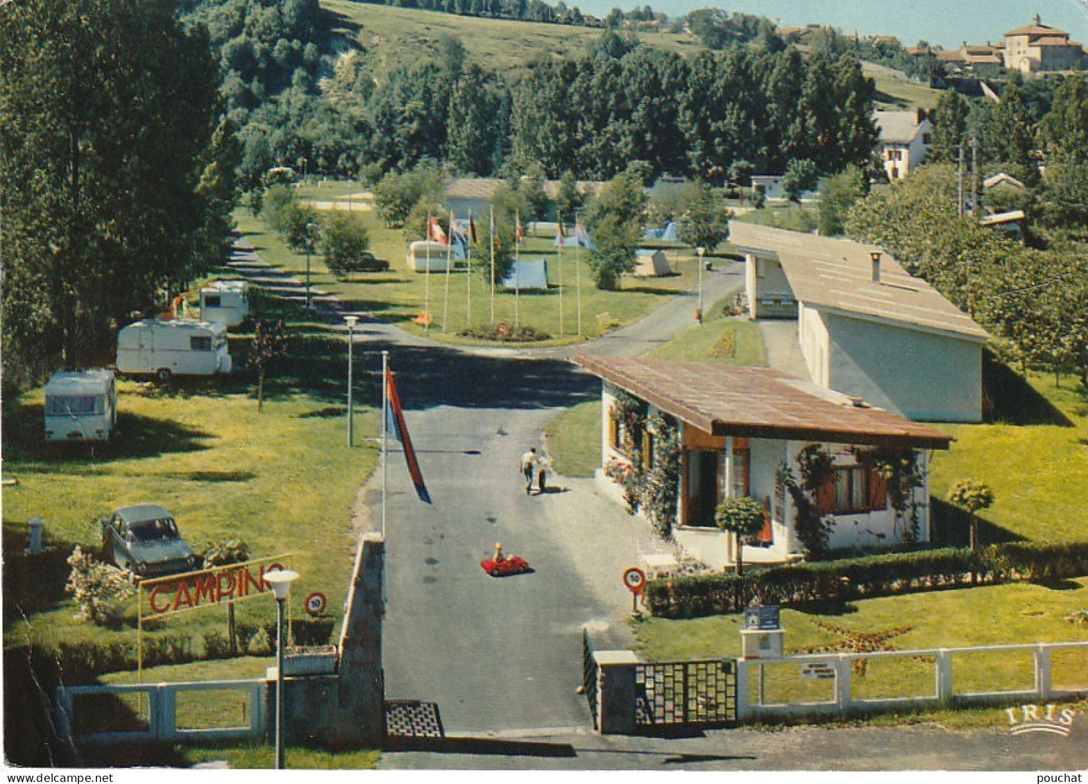 XU 9-(15) AURILLAC - CAMPING DE L' OMBRADE  - ENTREE - CARTE COULEURS - 2 SCANS - Aurillac