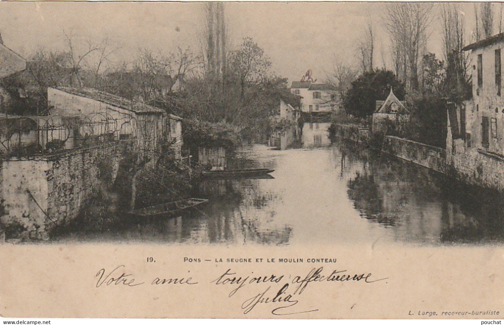 XU 12-(17) PONS - LA SEUGNE ET LE MOULIN CONTEAU - 2 SCANS - Pons