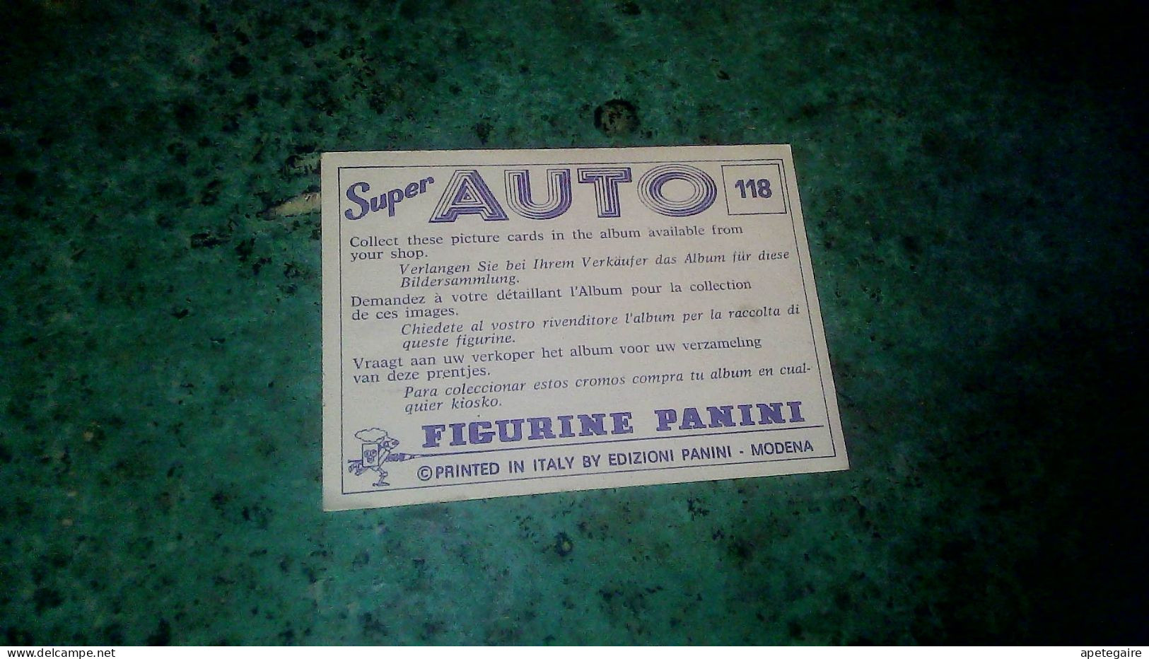 Autocollant Figurine Pannini Pour Album Super Auto N° 118 Logo Automobile Ford - Autocollants