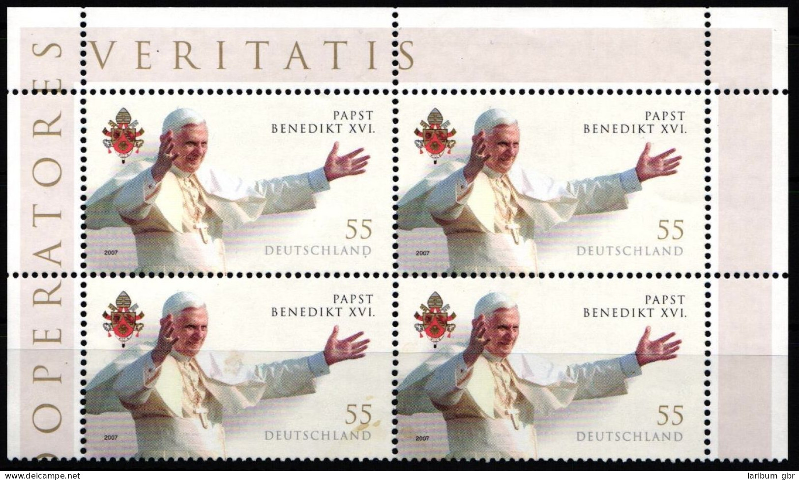 BRD Bund Viererblock 2599 Postfrisch Papst #ND916 - Altri & Non Classificati