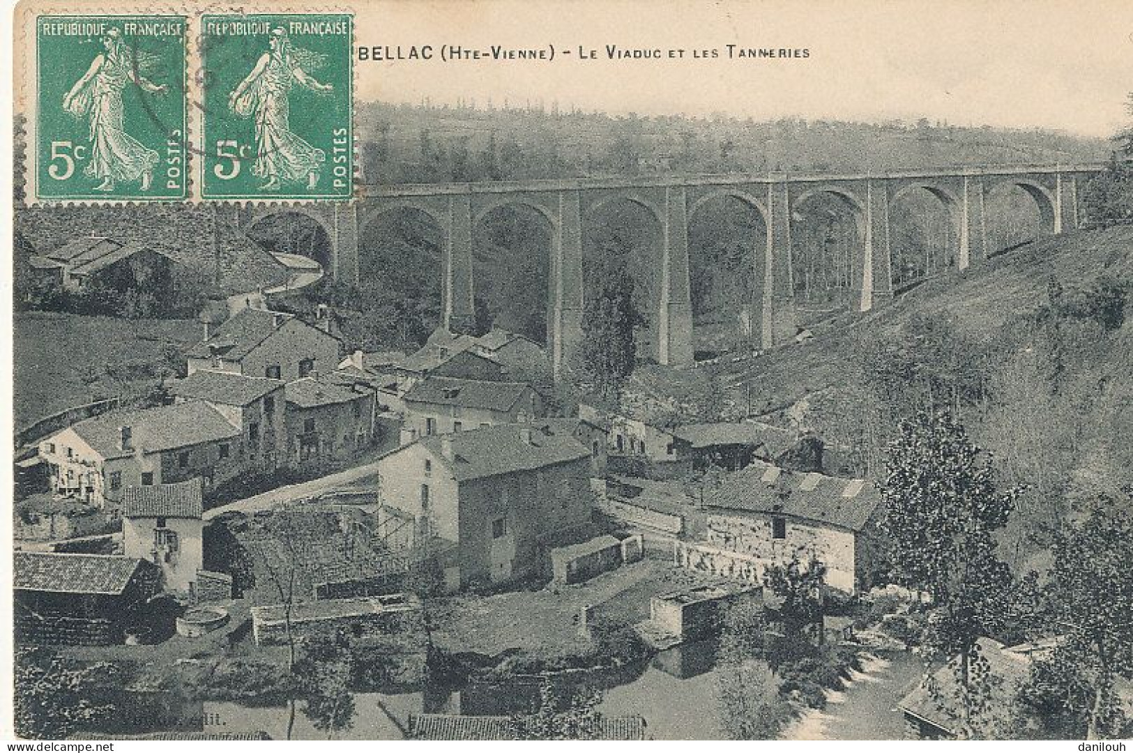 87 // BELLAC   Le Viaduc Et Les Tanneries - Bellac