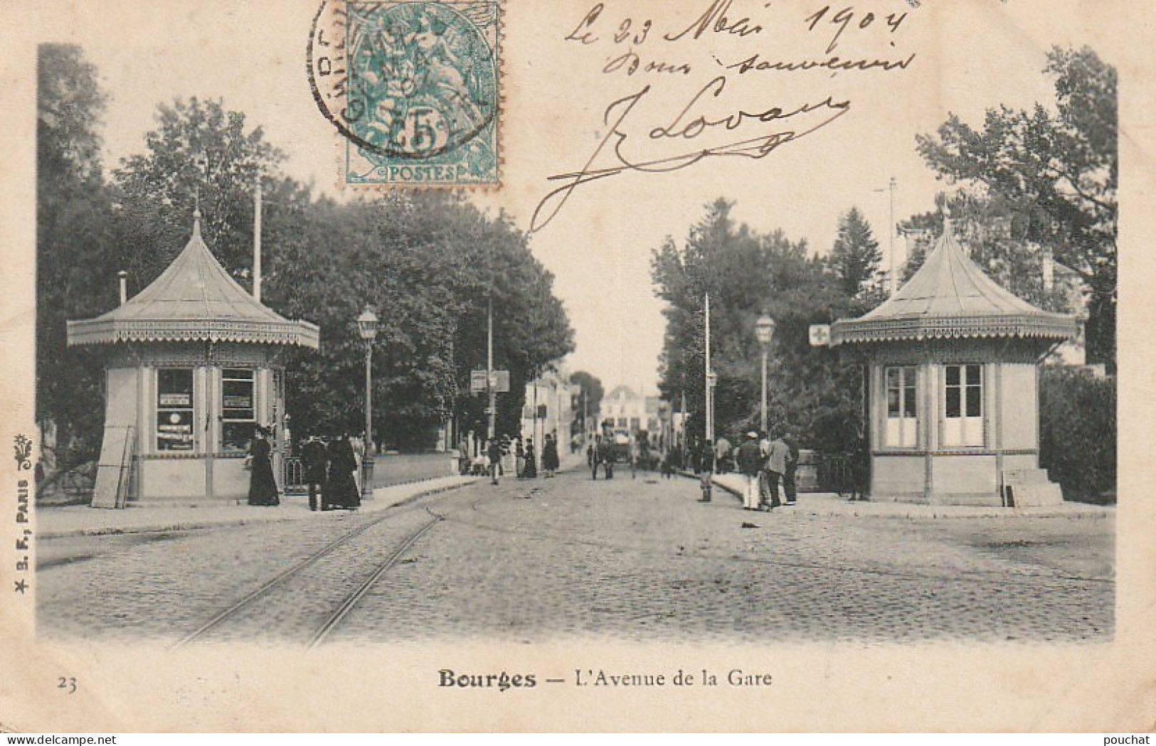 XU 14-(18) BOURGES - L' AVENUE DE LA GARE - ANIMATION - 2 SCANS - Bourges