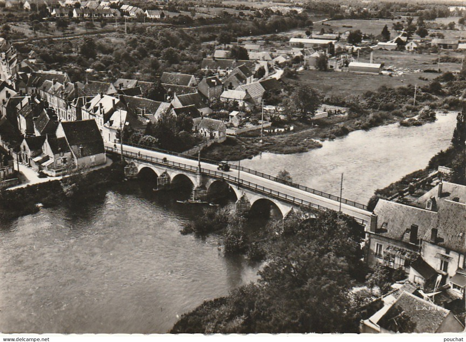 XU 14-(18) CHATEAUNEUF SUR CHER - LE PONT NEUF - VUE AERIENNE - 2 SCANS - Chateauneuf Sur Cher