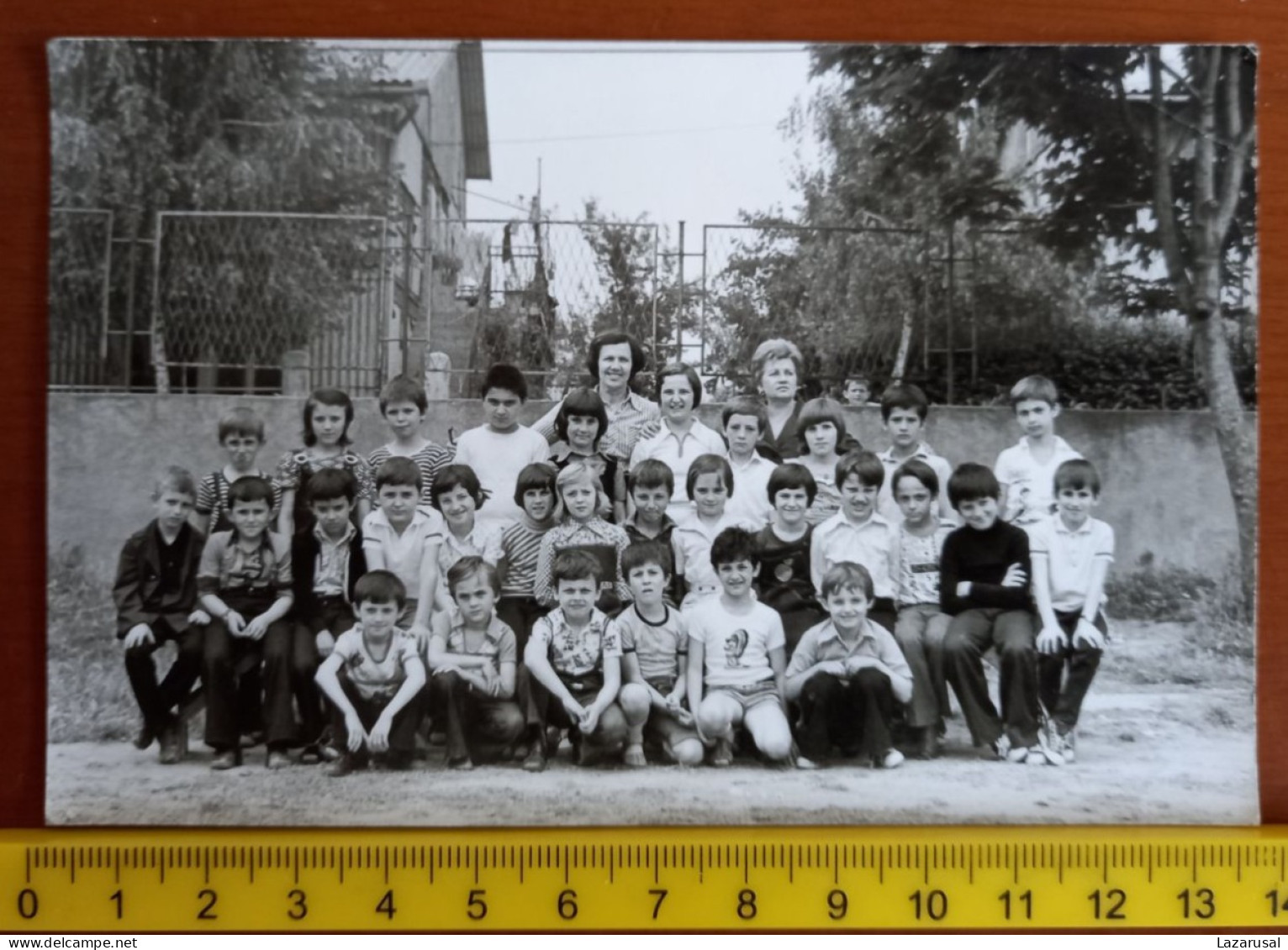 #14  Photo Noir Et Blanc Garçon Fille Photo D’école Photo De Groupe / Boy Girl School Photo Group Photo - Personnes Anonymes