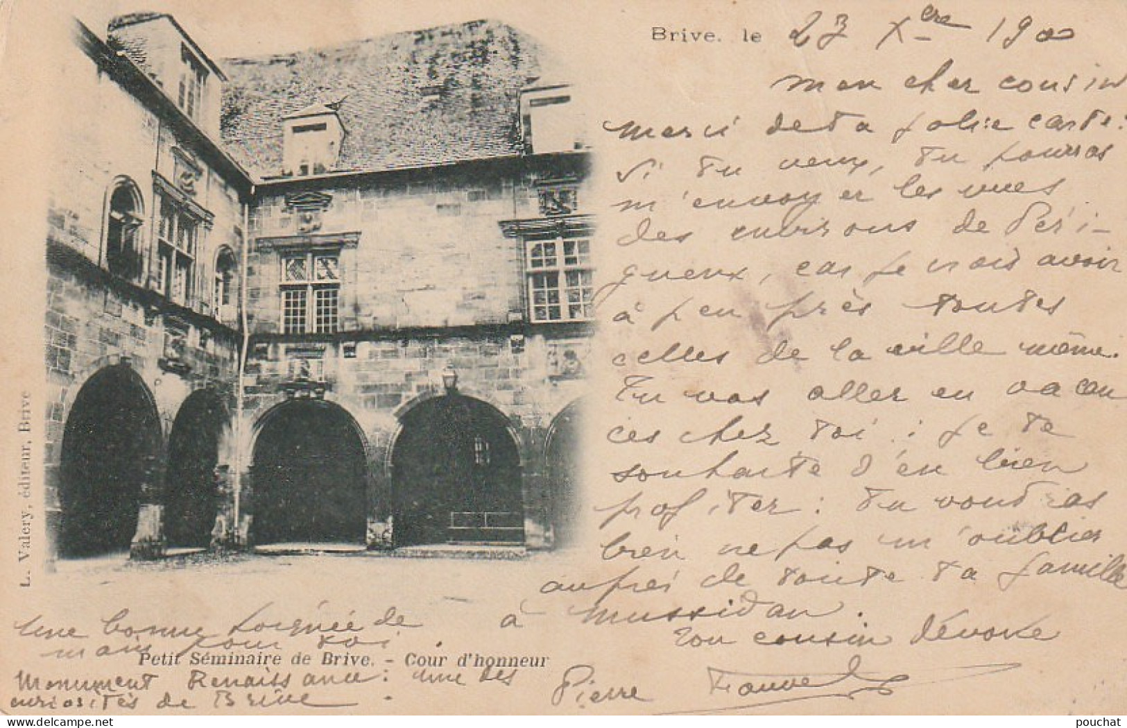 XU 15-(19) PETIT SEMINAIRE DE BRIVE - COUR D' HONNEUR - 2 SCANS - Brive La Gaillarde