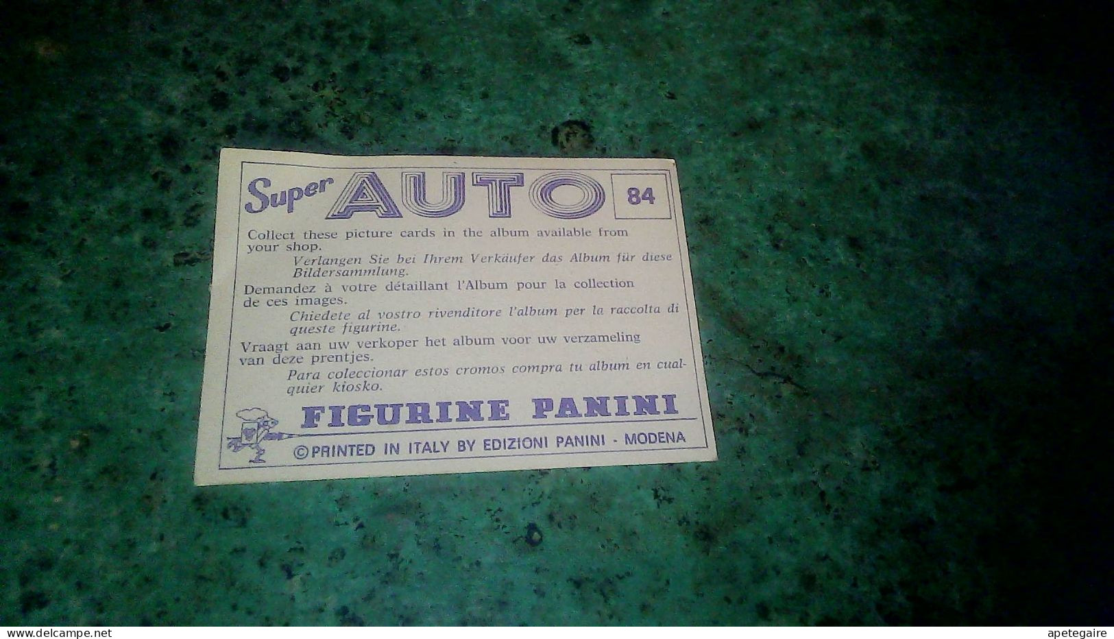 Autocollant Figurine Pannini Pour Album Super Auto N°  84 Logo Automobile  Citroën - Autocollants