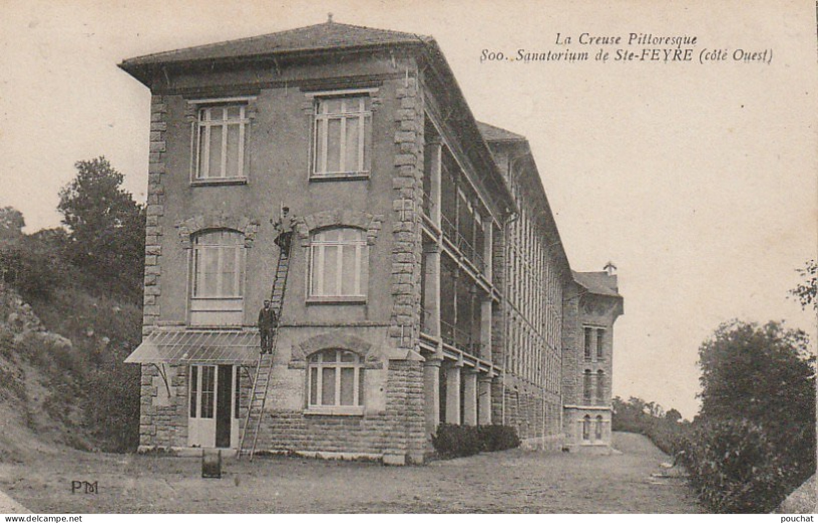 XU 20-(23) SANATORIUM DE STE FEYRE ( COTE OUEST ) - ANIMATION - OUVRIERS - 2 SCANS - Other & Unclassified