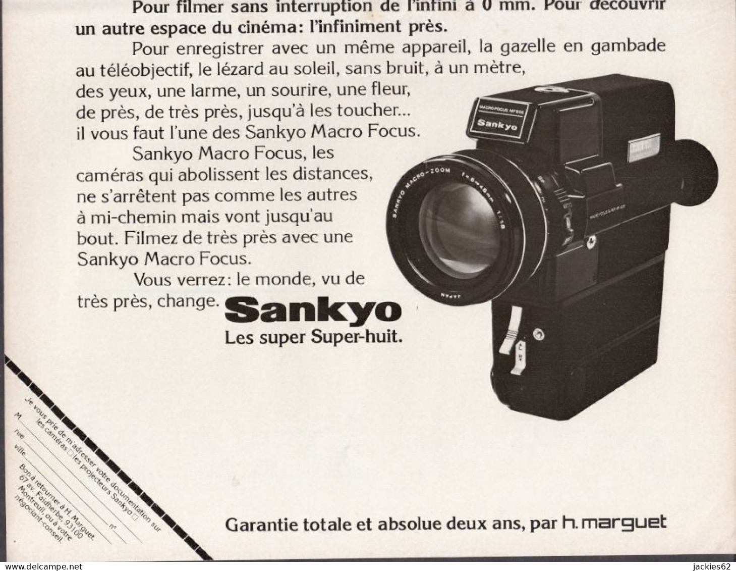 129014CL/ Caméra Super 8 SANKYO Macro Focus, Page De Magazine Format 21/27,5 Cm - Publicités
