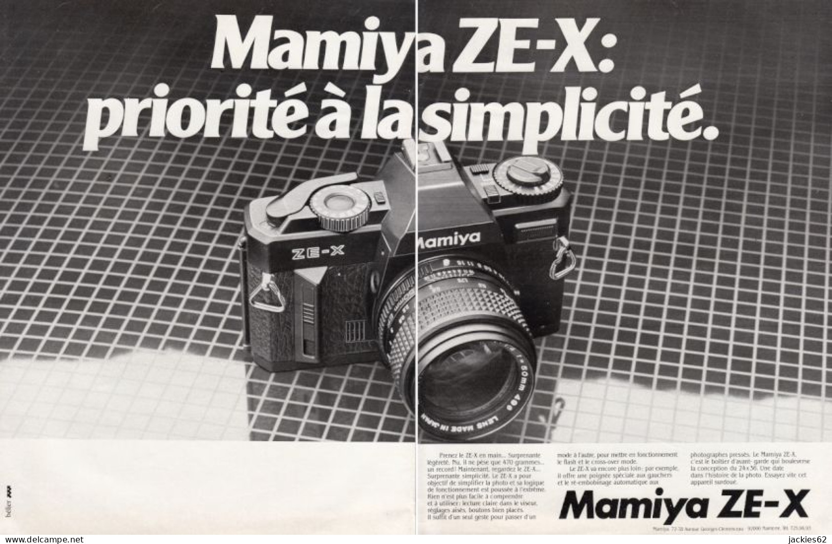 129006CL/ Appareil-photo MAMIYA ZE-X, 3 Pages De Magazine Format 21/27,5 Cm - Publicités