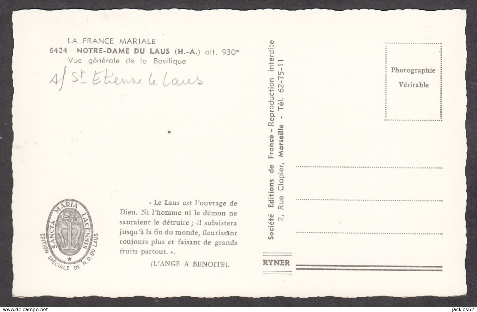 099115/ SAINT-ÉTIENNE-DU-LAUS, Notre-Dame Du Laus, Vue Générale De La Basilique - Andere & Zonder Classificatie