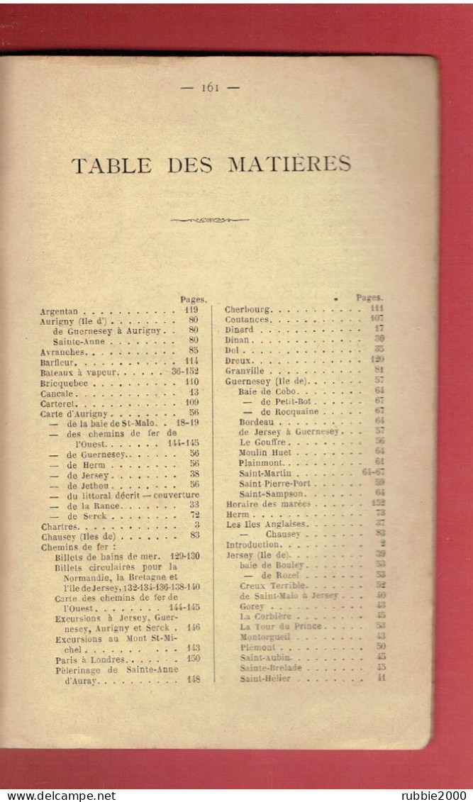 1891 GUIDES DE L OUEST NORMANDIE ET BRETAGNE CHARTRES LE MANS RENNES SAINT MALO JERSEY GUERNESEY GRANVILLE VIRE DREUX... - 1801-1900