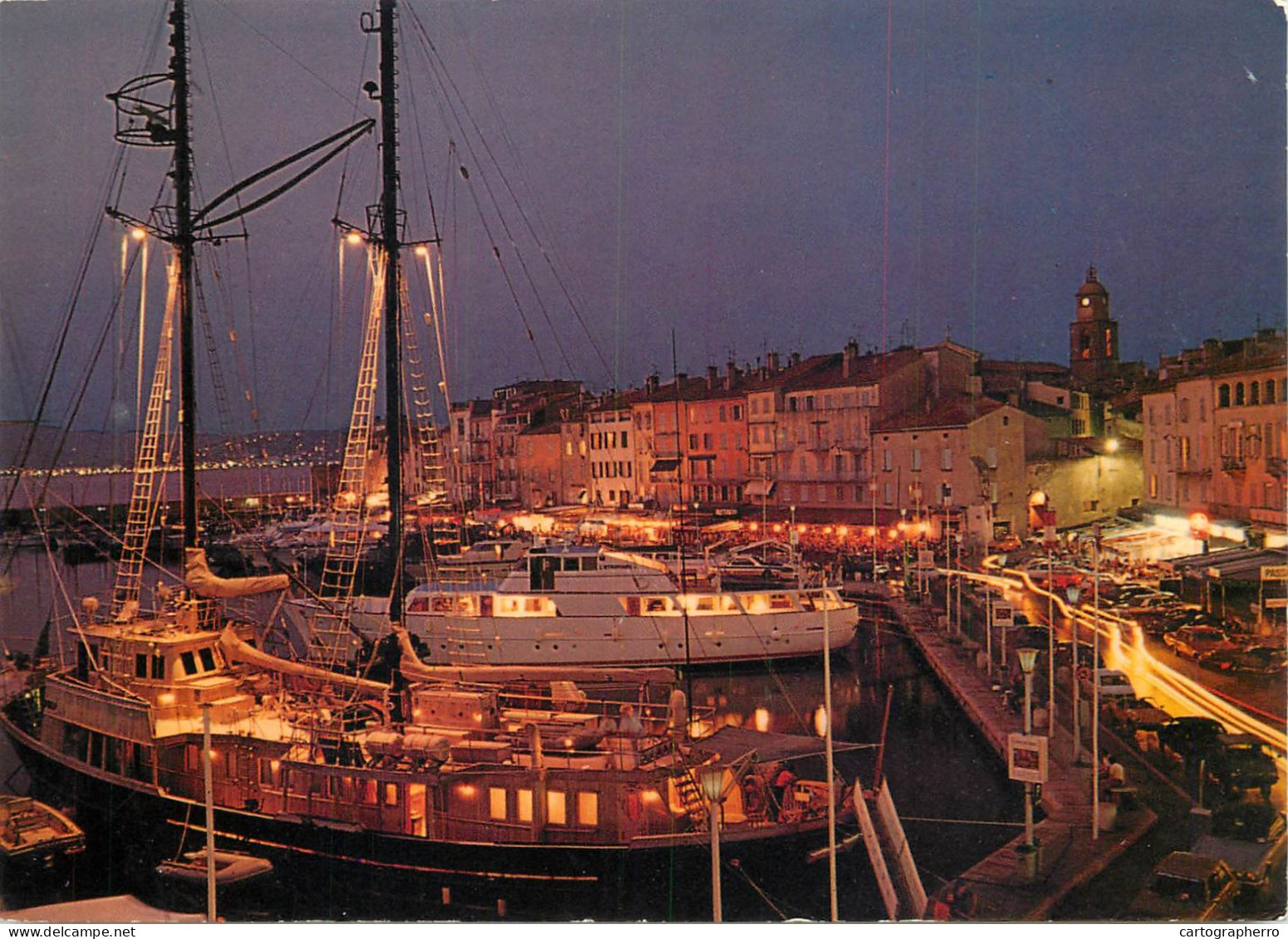 Navigation Sailing Vessels & Boats Themed Postcard Saint Tropez Harbour - Segelboote