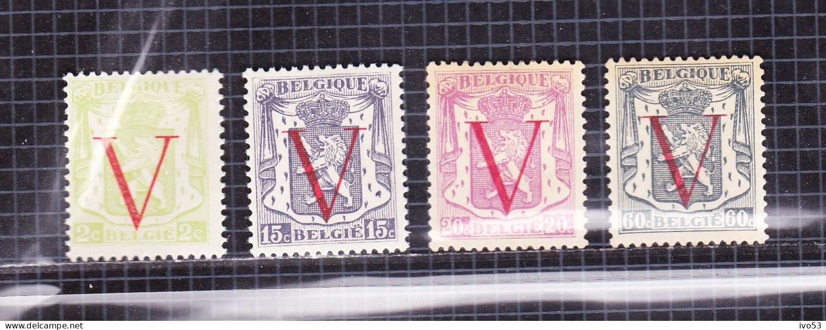 1944 Nr 670-73* Met Scharnier.Bevrijding Staatswapen Met Opdruk V. - Unused Stamps