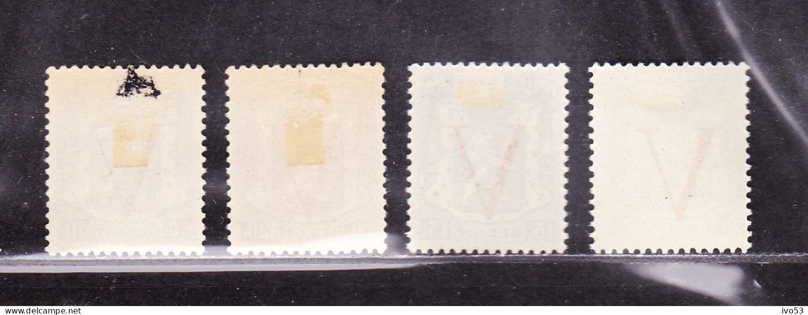 1944 Nr 670-73* Met Scharnier.Bevrijding Staatswapen Met Opdruk V. - Unused Stamps