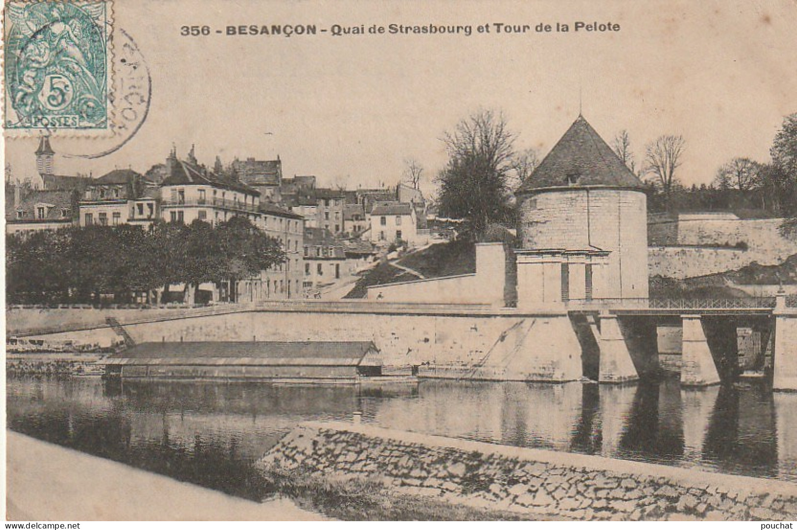 XU 23-(25) BESANCON - QUAI DE STRASBOURG  ET TOUR DE LA PELOTE -  2 SCANS - Besancon