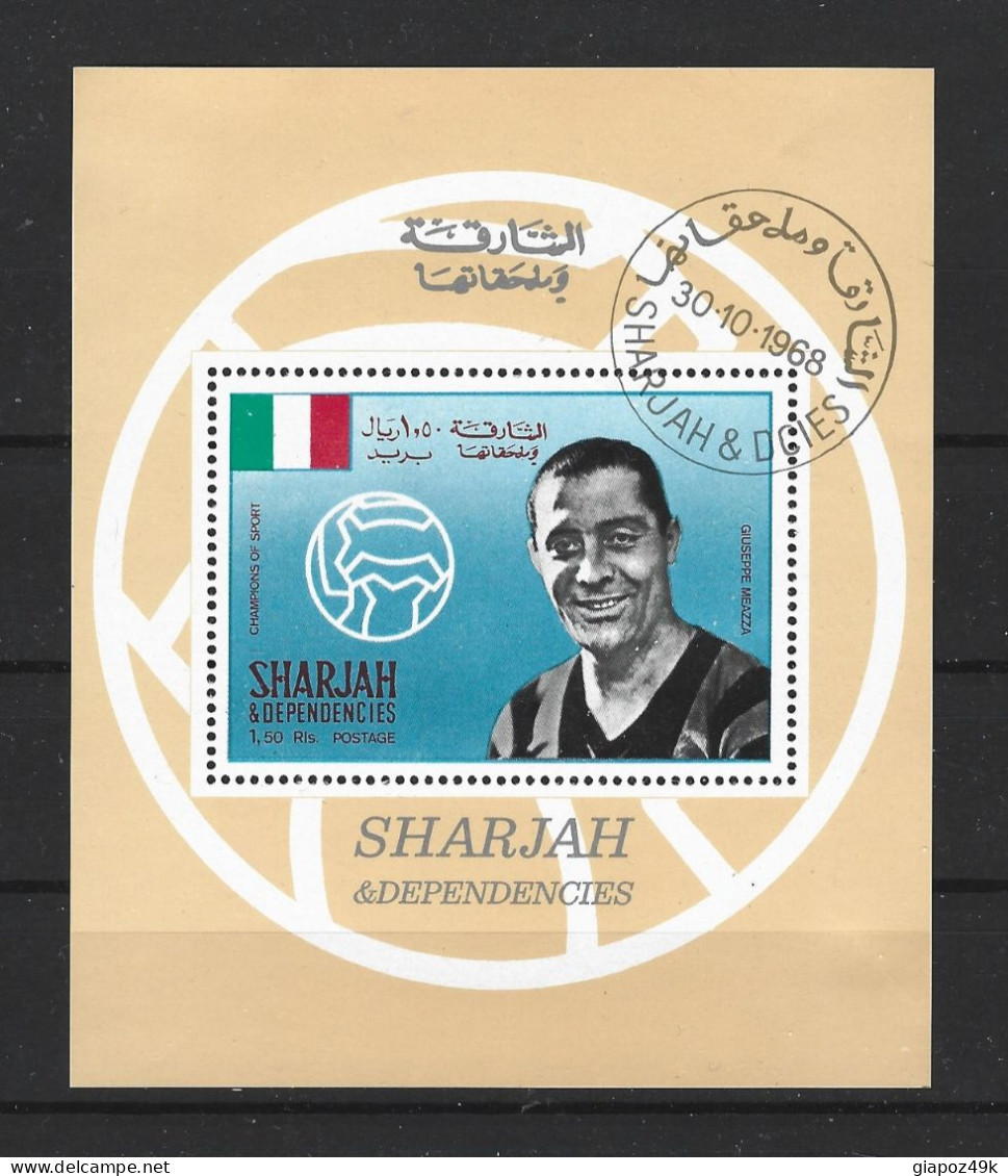 ● Sharjah 1968 ֍ CHAMPIONS Of SPORT ● MEAZZA ֍ 2 BF Usati Uguali ● INTER ● Calcio ● Soccer ● Foot Ball ● Lotto 1D ● - Schardscha
