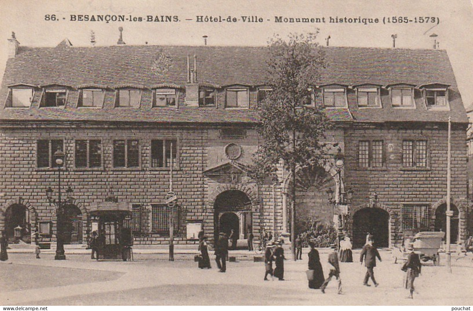 XU 23-(25) BESANCON LES BAINS - HOTEL DE VILLE - ANIMATION  - 2 SCANS - Besancon